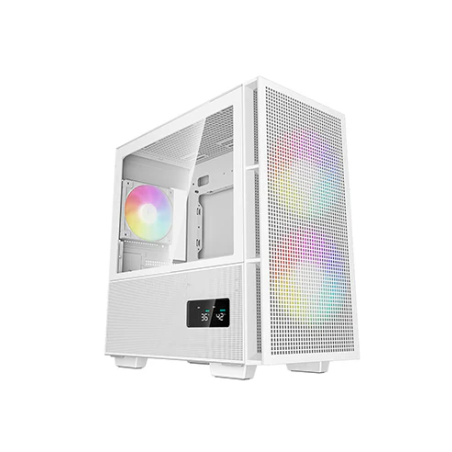 DEEPCOOL CASE MICRO ATX CH360 DIGITAL WHITE 2*140+1*120mm ARGB FAN TG