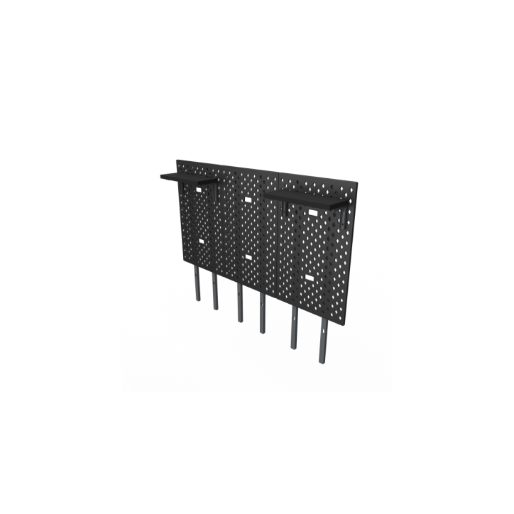 DEZCTOP DESK PANNELLI KIT 3 PEZZI PER SCRIVANIA 120 NERO E NOCE AC-BFTDB3X-