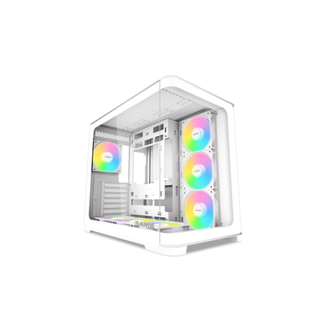 SAMA MID TOWER V60 WHITE DOPPIA CAMERA 2*TG 7*FAN WHITE120mm ARGB PWM
