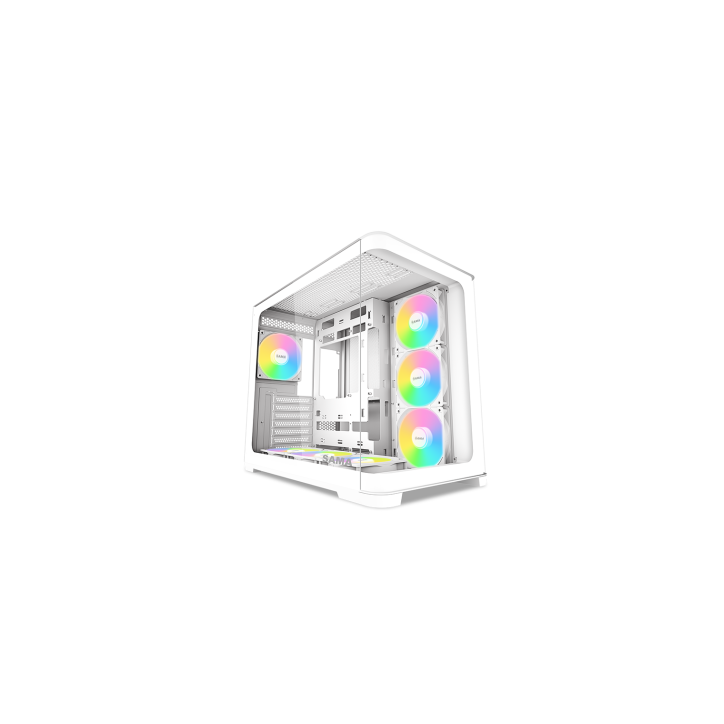 SAMA MID TOWER V60 WHITE DOPPIA CAMERA 2*TG 7*FAN WHITE120mm ARGB PWM