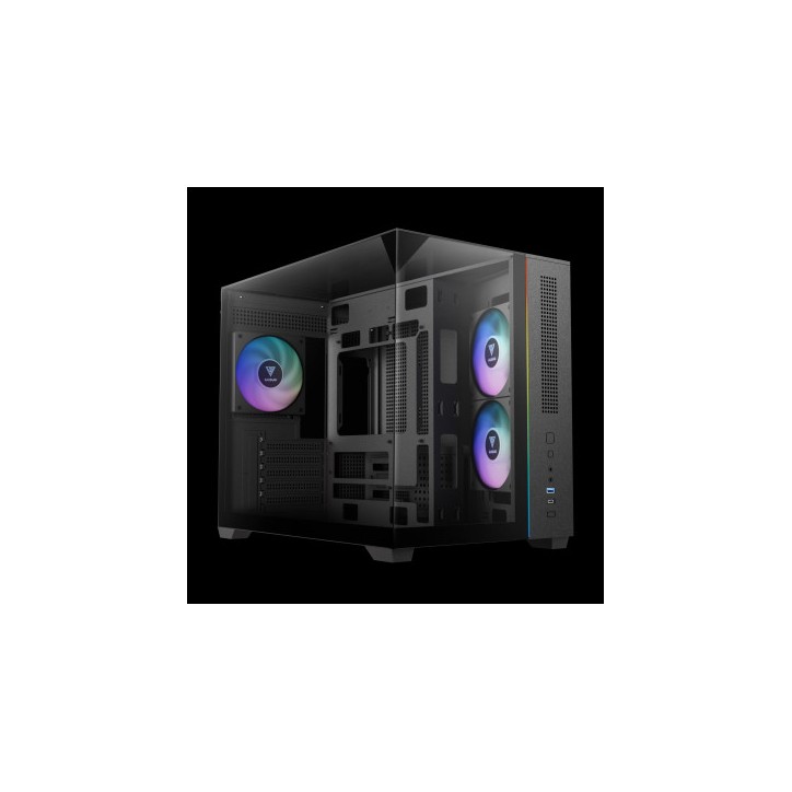 GAMDIAS CASE MICRO TOWER ATLAS M3M 3TG 3xARGB GPU 400mm