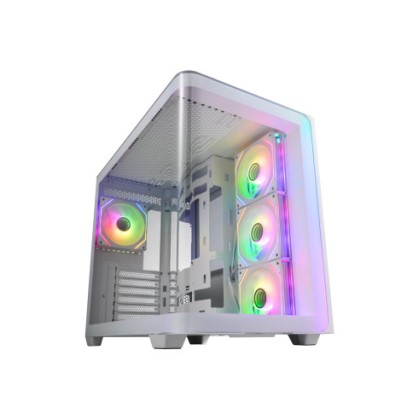 FSP FORTRON CASE M.TOWER M580-WA WHITE TG CURVE 4ARGB COOL 2USB3 TYPEC POC0