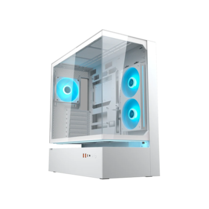 COUGAR CASE M.TOWER CFV235 WHiTE TG 240 REV+120ARGB FAN RGB HUB SYNC LED ST