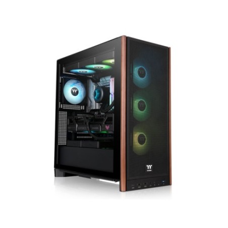 THERMALTAKE CASE M.TOWER S370 WS TG 4*CR120 FAN PWM INSERTI IN LEGNO