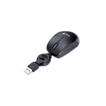 GENIUS MOUSE USB MICRO TRAVELER V2 FILO RETRATTILE BLACK