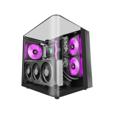 MARSGAMING CASE MID TOWER MC-INFINIOLITE BLK DOPPIA CAMERA FULL TG