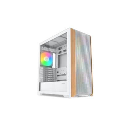 SAMA MID TOWER Z60 WHITE LISTELLO IN NOCE TG 4*FAN WHITE 140mm ARGB PWM