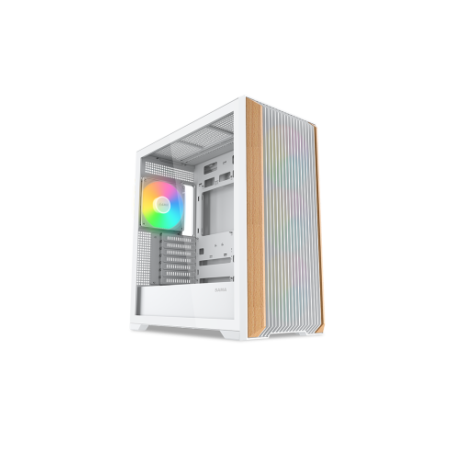 SAMA MID TOWER Z60 WHITE LISTELLO IN NOCE TG 4*FAN WHITE 140mm ARGB PWM