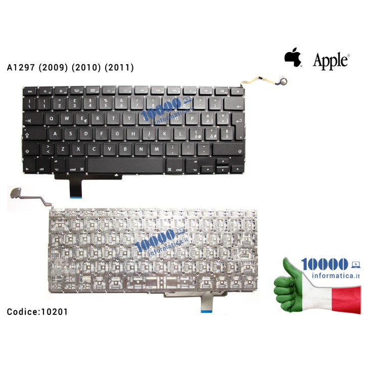 Tastiera Italiana APPLE MacBook Pro 17 A1297 (2009) (2010) (2011) [SENZA RETROILLUMINAZIONE]