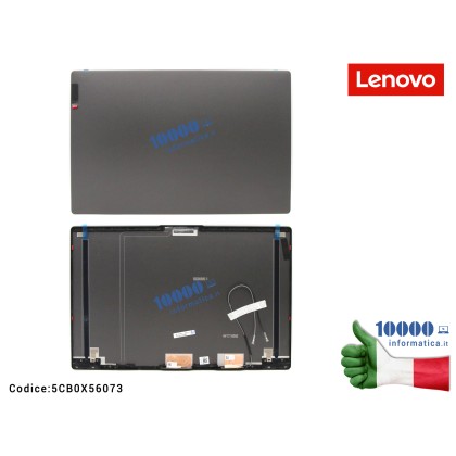 COVER ORIGINALE LENOVO IDEAPAD 5-15IIL05 5-15ARE05 5-15ITL05 5CB0X56073 Cover LCD LENOVO [Grigio Grafite] IdeaPad 5-15IIL05 (81YK) 5-15ITL05 (82FG) 5-15ARE05 (81YQ) 5-15ALC05 [GRP_GY] 5CB0X56073 FRU5CB0X56073