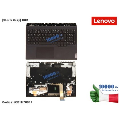 Tastiera Italiana Top Case [RGB] LENOVO Legion 5 Pro 16ARH7H (82RG) [Storm Grey] 5CB1H70914 FRU5CB1H70914 Retroilluminata RGB Backlit Palmrest Superiore Originale Lenovo