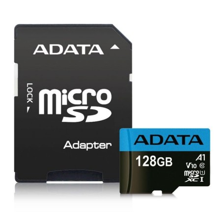 ADATA 128 GB, microSDXC, UHS-I, class 10 adapter AUSDX128GUICL10A1-RA1