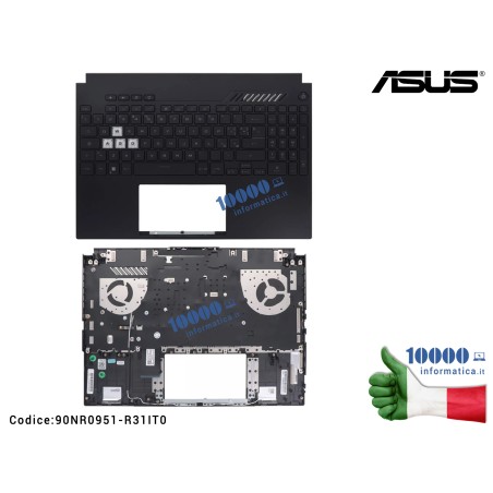 Tastiera Italiana Top Case Superiore ASUS TUF Gaming Dash F15 FX517 (RGB) FX517Z FX517ZE [Off Black] 90NR0951-R31IT0 90NR0951-R31IT1 Cover Lower Inferiore