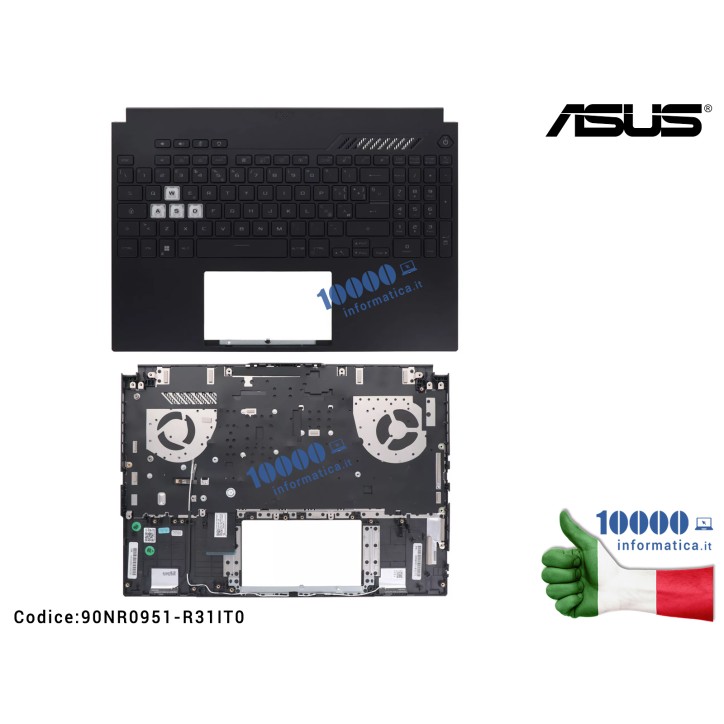 Tastiera Italiana Top Case Superiore ASUS TUF Gaming Dash F15 FX517 (RGB) FX517Z FX517ZE [Off Black] 90NR0951-R31IT0 90NR0951-R31IT1 Cover Lower Inferiore