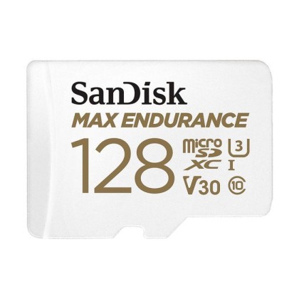 SDSQQVR-128G-GN6IA Sandisk Max Endurance, 128 GB, UHS-I, C10, U3, V30, 100/40 MB/S, 1.02 x 14.99 x 10.92 mm