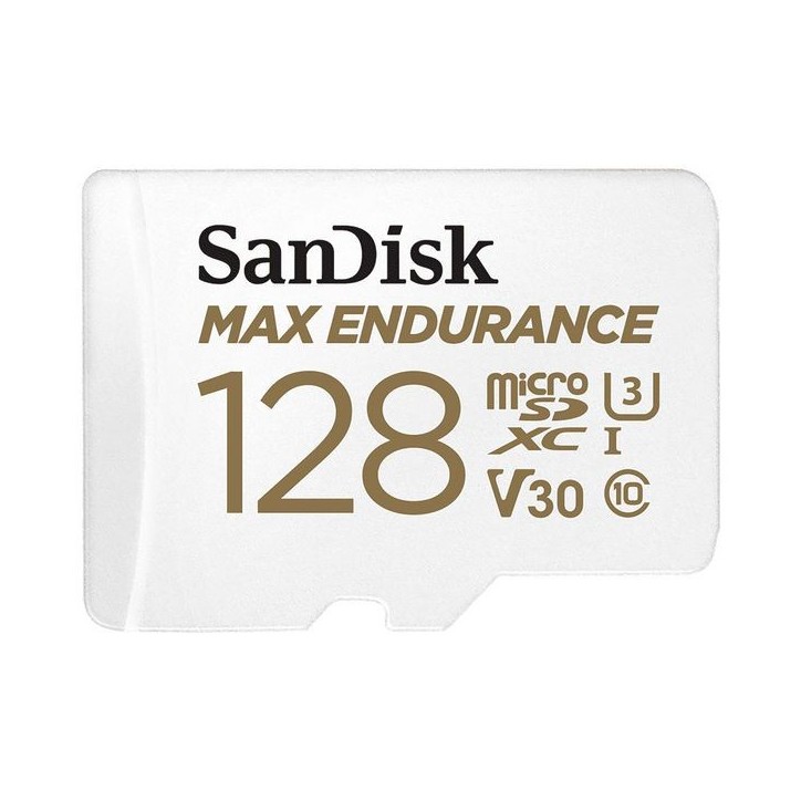 SDSQQVR-128G-GN6IA Sandisk Max Endurance, 128 GB, UHS-I, C10, U3, V30, 100/40 MB/S, 1.02 x 14.99 x 10.92 mm