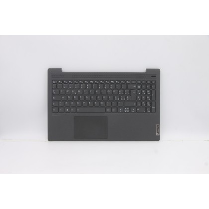 Lenovo 5CB0X56158 Palmrest Top Case con tastiera, Italiano, Grigio grafite, Retroilluminazione, Impronta digitale