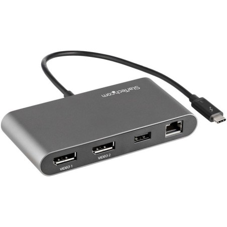 TB3DKM2DPL StarTech.com Dual-Monitor Thunderbolt Mini Dock, 4K 60Hz DisplayPort, Driverless