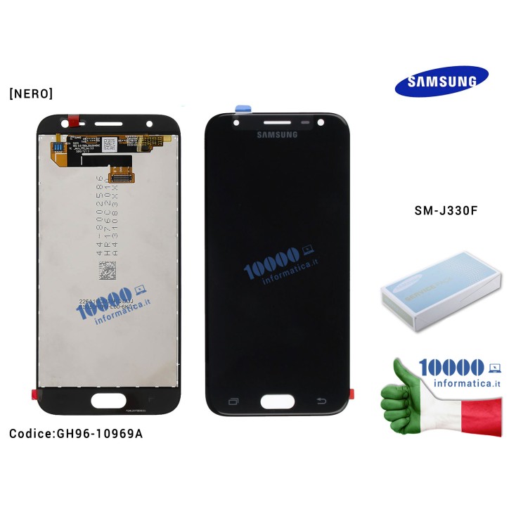 Display LCD con Vetro Touch Screen SAMSUNG Galaxy J3 2017 SM-J330FN SM-J330 (NERO)