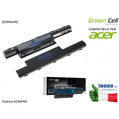 AC06PRO Batteria AS10D56 Green Cell PRO Compatibile per ACER Aspire 5733 5741 5742 5742G 5750G E1-571 TravelMate 5740 5742 [5...