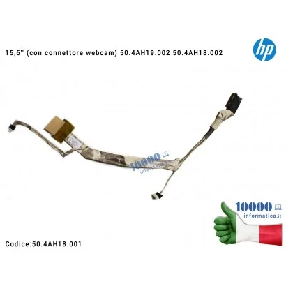 Cavo Flat LCD HP COMPAQ CQ60 G60 15,6'' (con connettore webcam) 50.4AH19.002 50.4AH18.002 50.4AH18.001