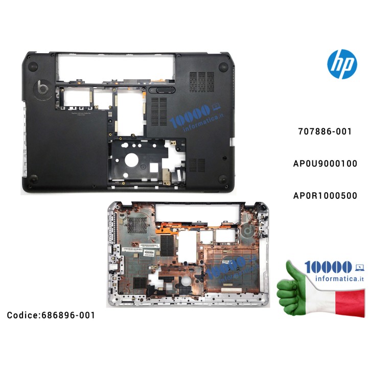 Bottom Case Scocca Inferiore HP Envy M6 M6-1000 M6T-1000 AP0U9000100 707886-001 AP0R1000500