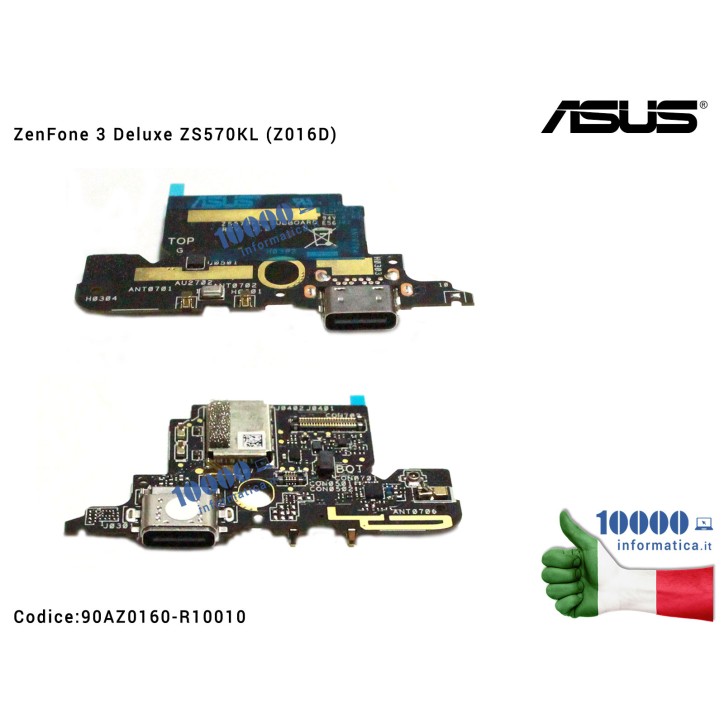 Connettore USB DC Power Board ASUS ZenFone 3 Deluxe ZS570KL (Z016D)