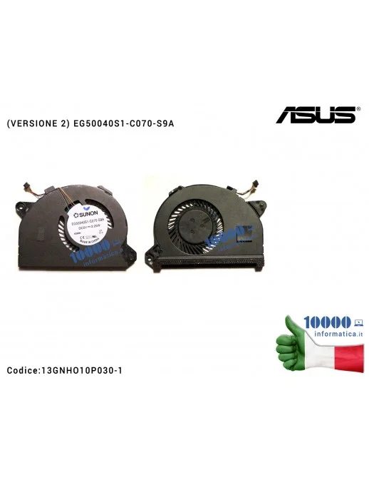 13GNHO10P030-1 Ventola di Raffreddamento Fan CPU ASUS ZenBook UX31 UX31A UX31E UX31EP [VERSIONE 2] EG50040S1-C070-S9A