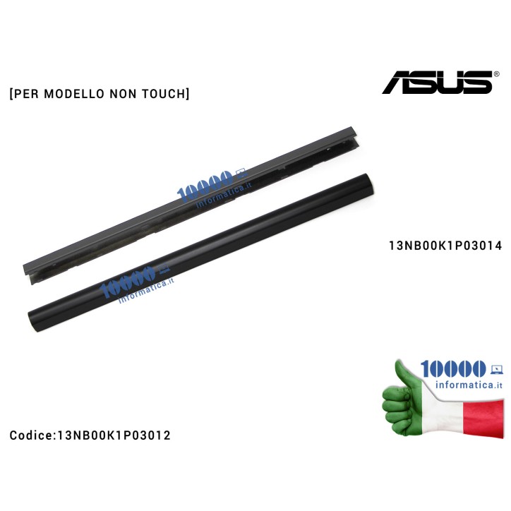 Copri Cerniere Coperchio ASUS N550 N550JA N550JV N550JK N550JX [NERO] LCD HINGECAP 13NB00K1P03014