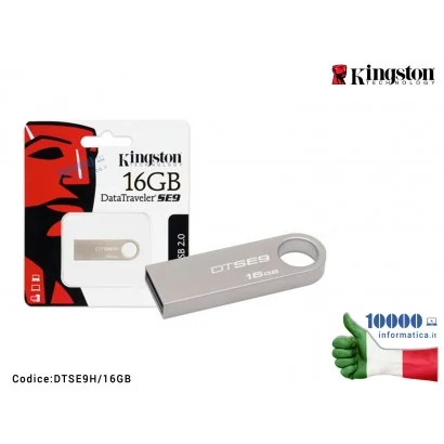 DTSE9H/16GB Chiavetta USB Pen Drive KINGSTON Data Traveler SE9 USB 2.0 [16 GB]