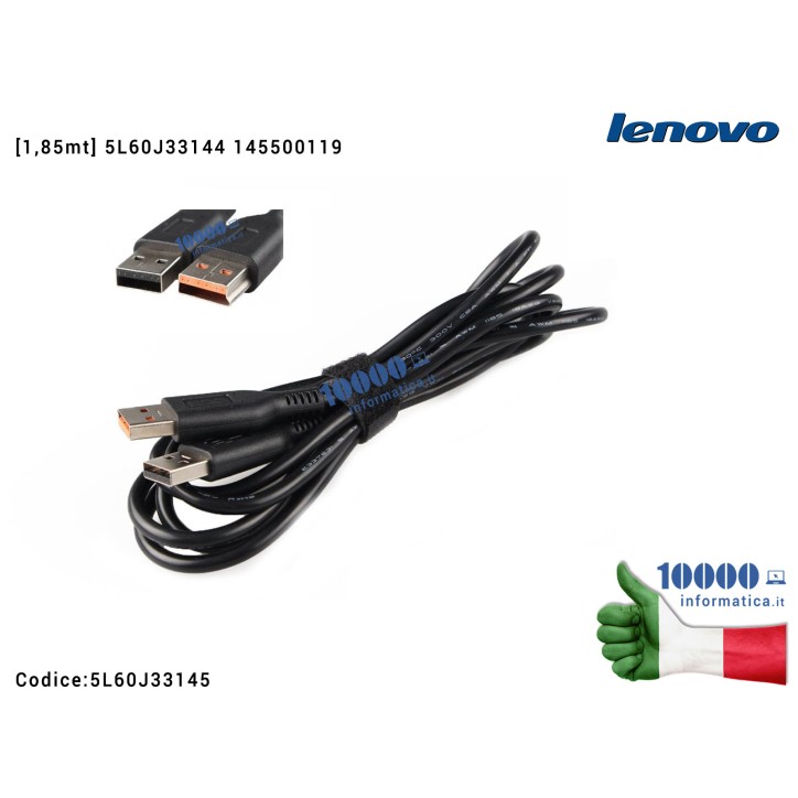 Cavo USB Alimentazione LENOVO Yoga 3 Pro Yoga 900S 900 700-14 Miix2 Miix 700 [1,85mt] 5L60J33144 145500119 FRU5L60J33145