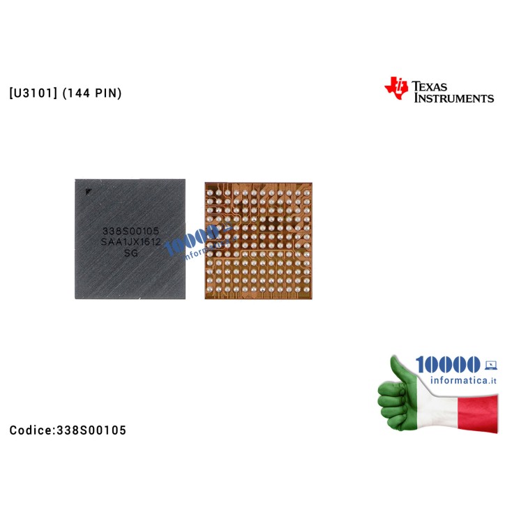 IC Chip 338S00105 Audio Amplificatore Fix APPLE iPhone 7 7G 7+ 7 Plus 6S 6S+ Plus [U3101] (144 PIN) Big Audio Amplifier