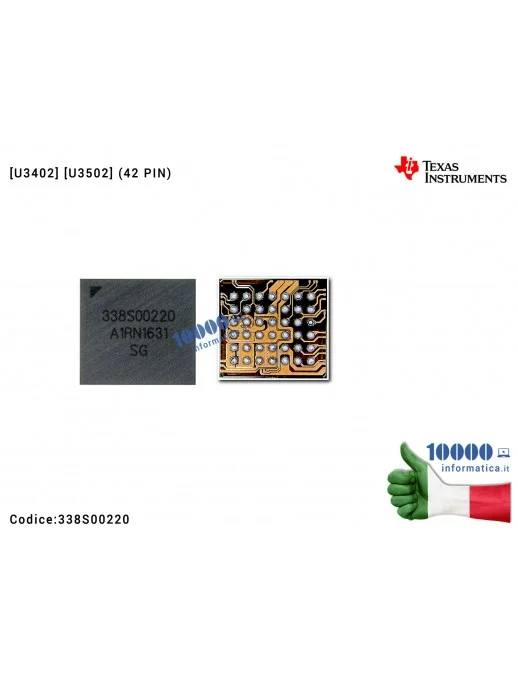 338S00220 IC Chip 338S00220 Audio Amplificatore Fix APPLE iPhone 7 7G 7+ 7 Plus [U3402] [U3502] (42 PIN) Small Audio Amplifier