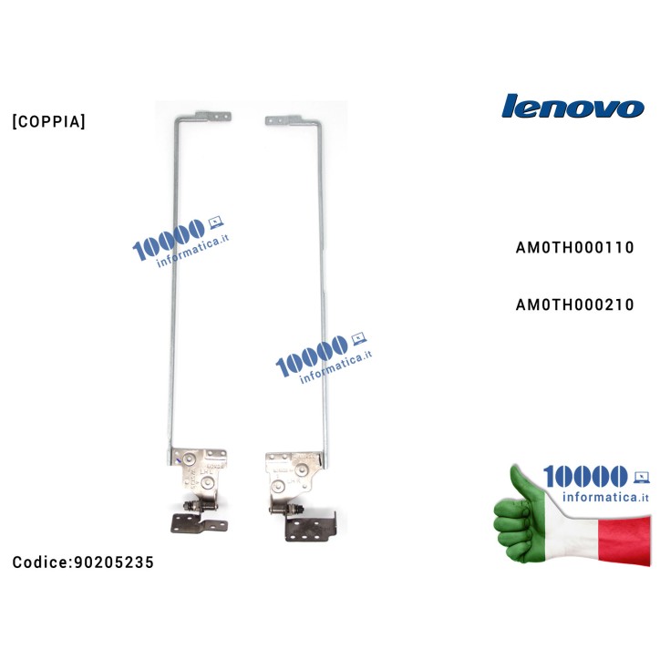 Cerniere Hinges LENOVO G50 G50-30 G50-70 G50-80 Z50-70 [COPPIA] AM0TH000110 AM0TH000210 90205235 Cerniera Hinge