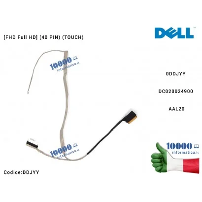 DDJYY Cavo Flat LCD DELL [40 PIN] (FHD Full HD) (TOUCH) Inspiron 15 5558 3558 5555 15-5000 DDJYY 0DDJYY DC020024900