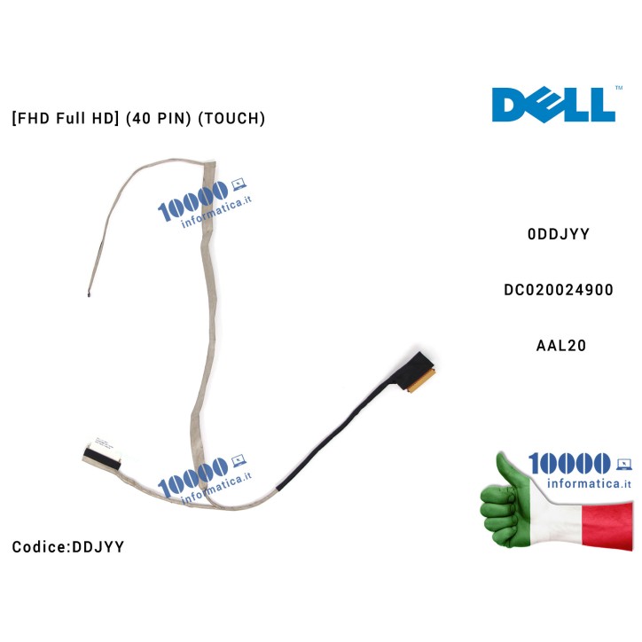Cavo Flat LCD DELL [40 PIN] (TOUCH) Inspiron 15 5558 3558 5555 15-5000 (FHD) DDJYY 0DDJYY CN-0DDJYY DC020024900
