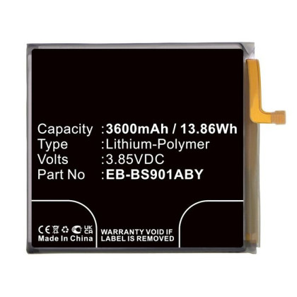 MBXMP-BA1680 MBXMP-BA1680 CoreParts Battery for Samsung Mobile, SmartPhone, 13.86Wh Li-Polymer 3.85V 3600mAh, Black for Galaxy S