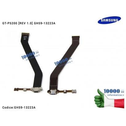 GH59-13223A Connettore Cavo Flex Dock Ricarica SAMSUNG Galaxy Tab 3 10,1'' P5200 P5210 P5220 GT-P5200 GT-P5210 GT-P5220 [REV ...