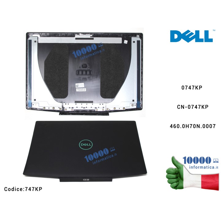 Cover LCD DELL G3 15 3590 3500 (NERO/LOGO BLU) 0747KP CN-0747KP 747KP 460.0H70N.0007