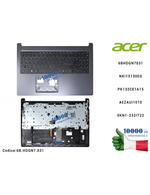 6B.HDGN7.031 Tastiera Retroilluminata Italiana Top Case Superiore ACER Aspire A515-54 A515-54G 6BHDGN7031 6B.HDGN7.031 NKI151...