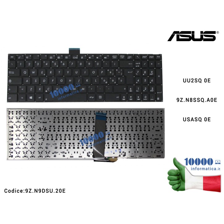 Tastiera Italiana ASUS S500 S500C S500CA S550 S550C S550CA S550CM S550CB V500 V500C (NO FRAME) (FLAT CORTO) 0KN0-N32IT13 0KN0-R91ND23 0KNB0-6128IT00 0KNB0-612RND00 90NB00X1-R3IT00 9Z.N8SSU.A1N 9Z.N9DSU.10E