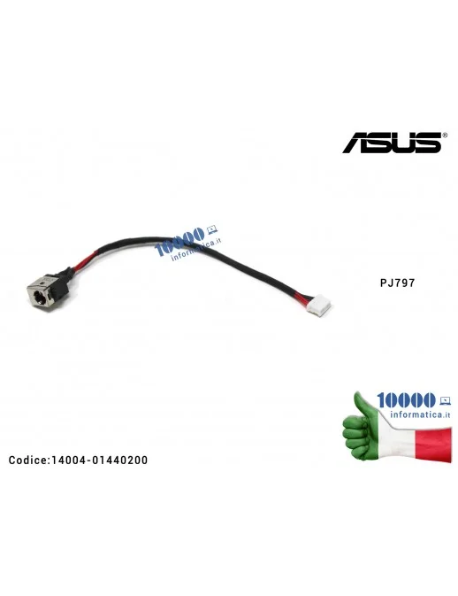 14004-01440200 Connettore DC Power Jack PJ797 ASUS K450 X450 X450J X450JF A45J A40J X450JF X450VE X450JN K450JN X450JB [13,5 ...