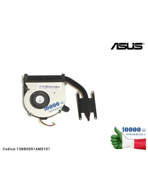 13NB0091AM0101 Dissipatore + Ventola di Raffreddamento Fan CPU ASUS S400 S400C S400CA F502 F502C F502CA S500 S500C S500CA V50...