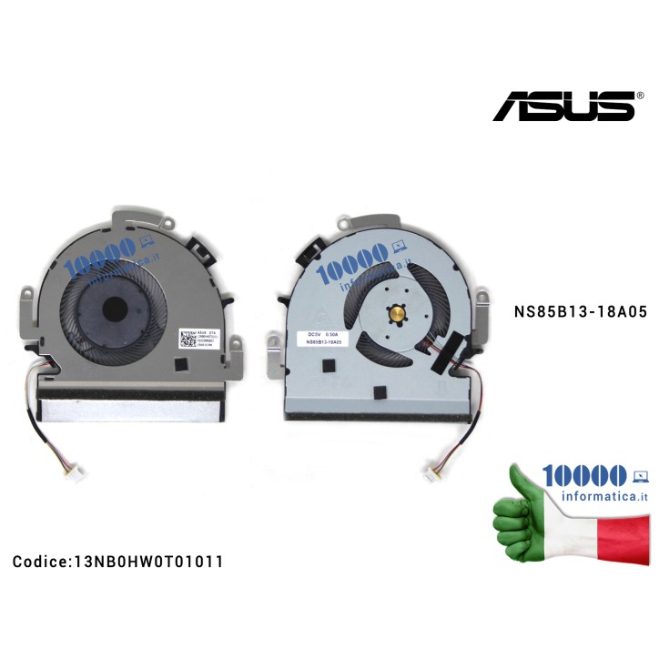 Ventola Fan CPU ASUS ZenBook Pro 15 UX580G UX580GD UX550G UX550GD UX550GDX UX550GE UX550GEX NS85B13-18A05 13NB0HW0T01011