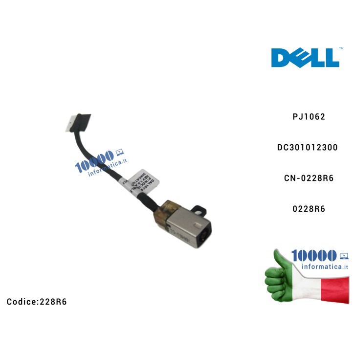 Connettore DC Power Jack PJ1062 DELL Inspiron 15 3583 14 3482 Latidude 3490 3590 E3490 E3590 Vostro 3400 DC301012300