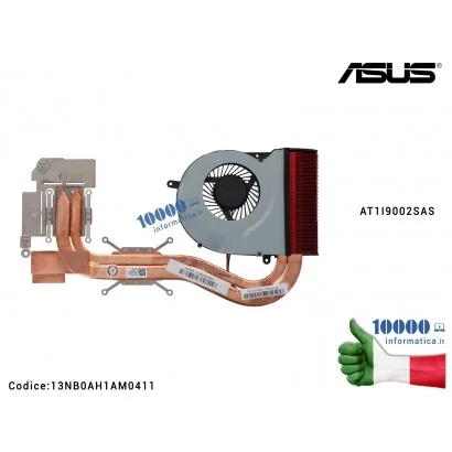 Ventola di Raffreddamento Fan CPU + Dissipatore Heatsink ASUS N551V N551VW G551V G551VW 13NB0AH1AM0411 AT1I9002SAS
