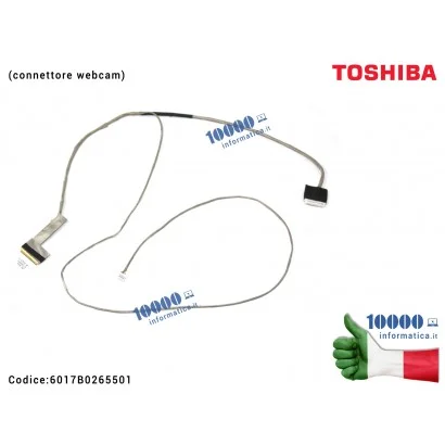 6017B0265501 Cavo Flat LCD TOSHIBA Satellite L655 L650 C650 C650D C655 C655D 15,6" (connettore webcam) 6017B0265501