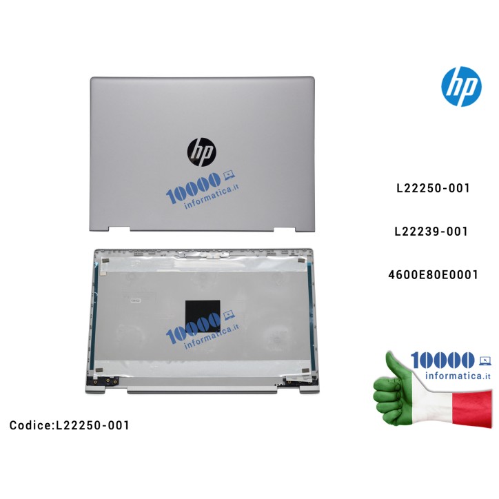 Cover LCD [Natural Silver] HP Pavilion X360 14-CD 14-DD 14M-CD 14M-CD0001DX 14-CD005NS 14-DD0001NL LCD Back Cover L22250-001 460