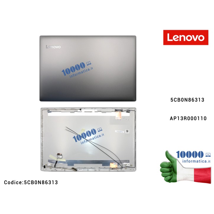 Cover LCD LENOVO [PLATINUM GREY] IdeaPad 320-15ABR (80XS) 320-15IAP (80XR) 320-15AST (80XV) 320-15IKB (80XL) (80YE) 320-15ISK (80XH) 5CB0N86313 AP13R000110