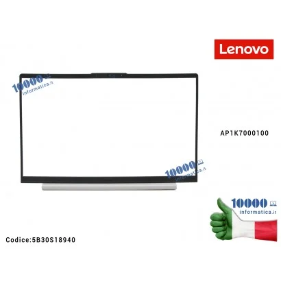 5B30S18940 Cornice Bezel LCD LENOVO IdeaPad 5-15IIL05 (81YK) 5-15ARE05 (81YQ) 5-15ITL05 (82FG) 5-15ALC05 [Grigio Platino] (PL...